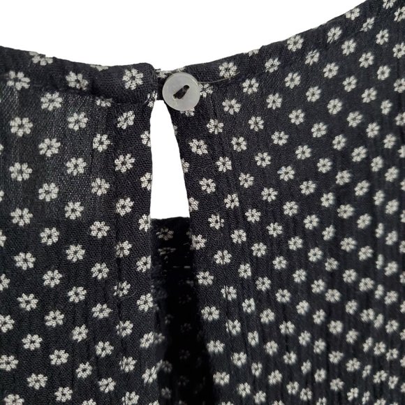 Free People Size S Dress Retro Kitty Micro-floral Tiered Lace Trim Mini A-Line - Picture 9 of 9